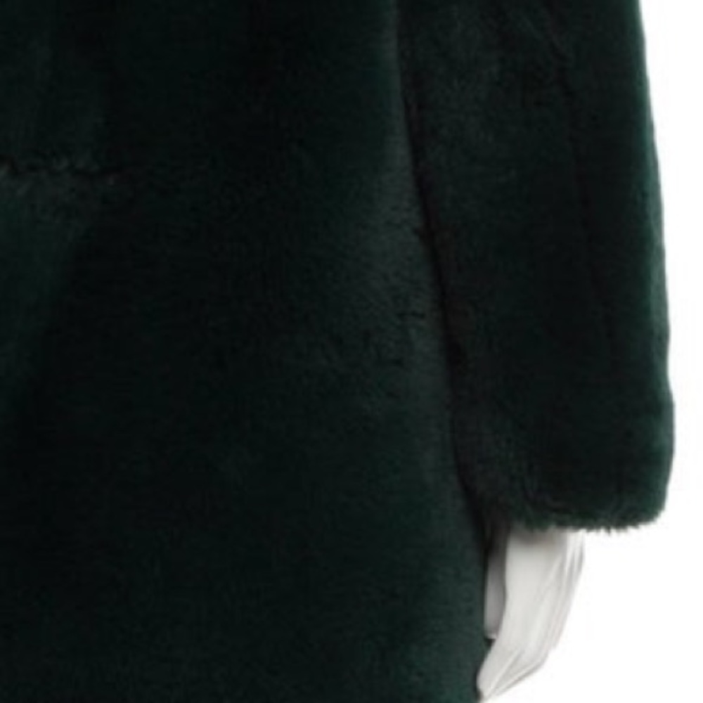 Apparis Dark Green Faux Fur Coat